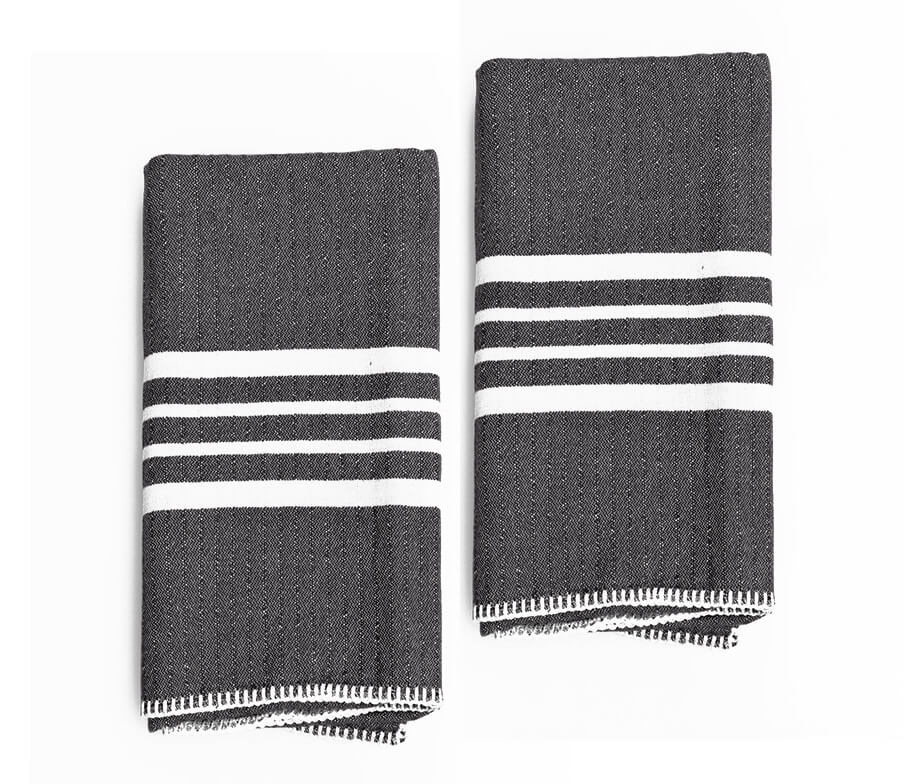 FARMHOUSE HAND TOWEL , WITHOUT FRINGES ( SET OF 2 )