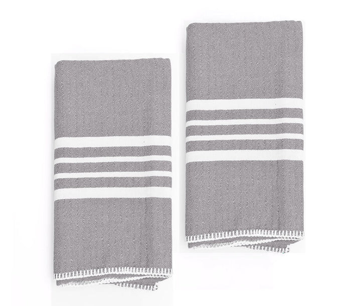 FARMHOUSE HAND TOWEL , WITHOUT FRINGES ( SET OF 2 )