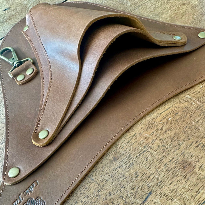 Ultimate Leather Garden Tool Belt &amp; Holder - Extra Rivet Reinforced, Master Gardener Designed