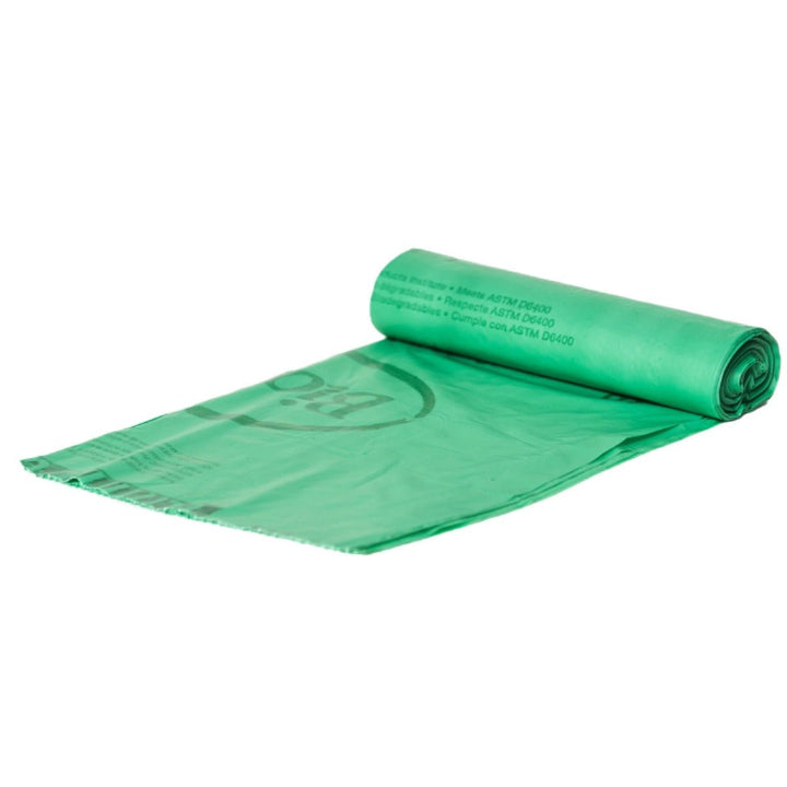 BioBag 39 Gallon Compostable Trash Liners, 35 × 43 in, 0.88 mil, Green (QTY 120), SKU 39G3543