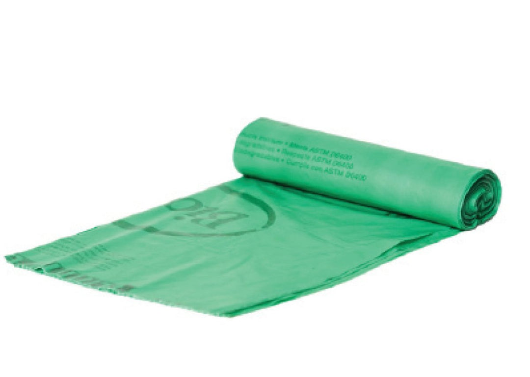 BioBag 55 Gallon Compostable Bags 38x58 Green (QTY 80), BPI Certified, SKU 55G3858
