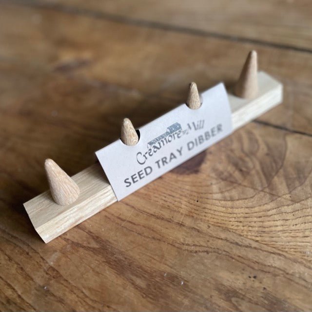 Wood Dibbler for Seed Trays &amp; Beds- Line Seed Hole Maker
