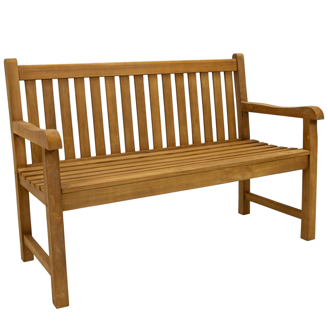 2-Person Teak Patio Bench for Outside
