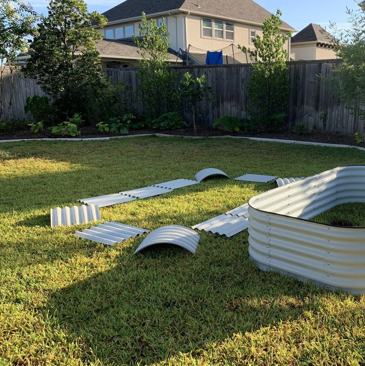 17" TALL 9 IN 1 MODULAR METAL RAISED GARDEN BED KIT - GreenLivingSupply-Store