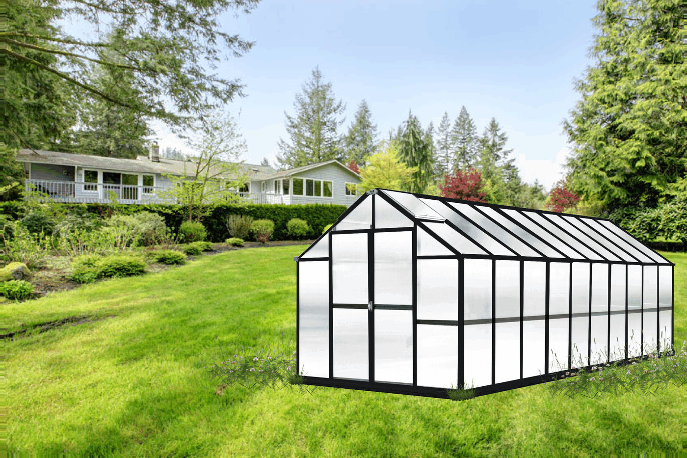Mont Growers Edition Greenhouse 8ft. x 20 ft. - Black