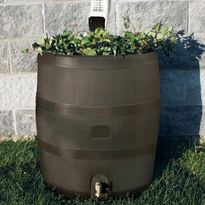 RTS Rain Barrel with Planter 35 Gallon - GreenLivingSupply-Store