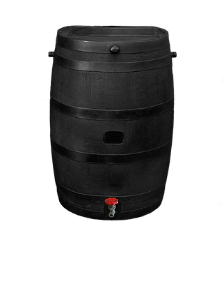 RTS Eco Rain Barrel -Black 50 Gallon - GreenLivingSupply-Store
