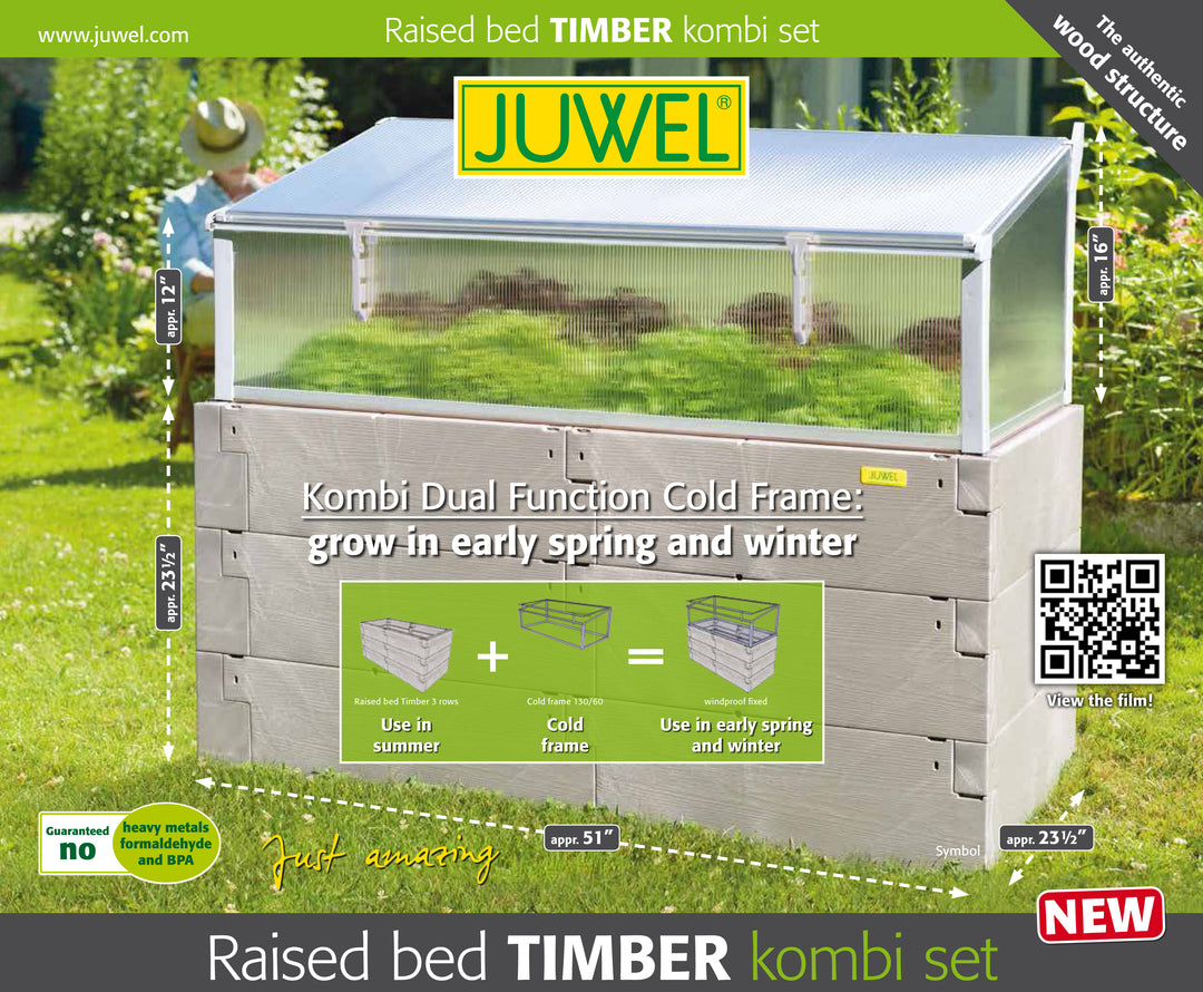 NEW! Combi Dual Function Raised Bed and Cold Frame - Made in Austria