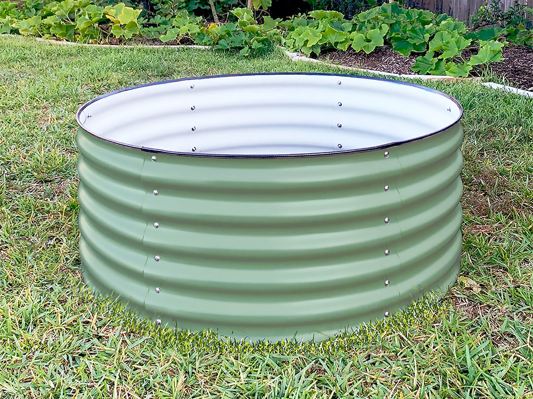 Vego Garden 17" Tall 42" Round Metal Raised Garden Bed