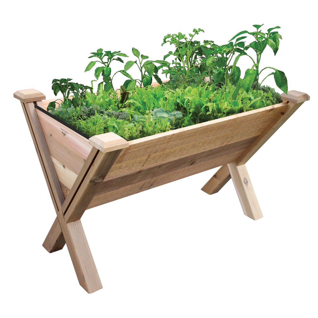 Gronomics Western Red Cedar ECO Modular Rustic Garden Wedge 30x48x32 - 18"D