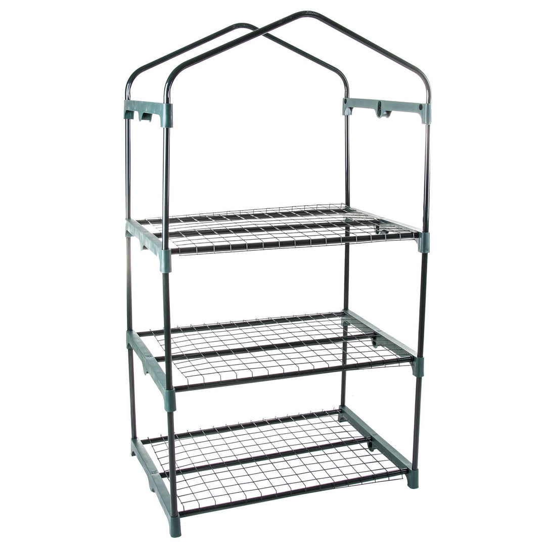3 Tier Portable Rolling Greenhouse with Clear Cover