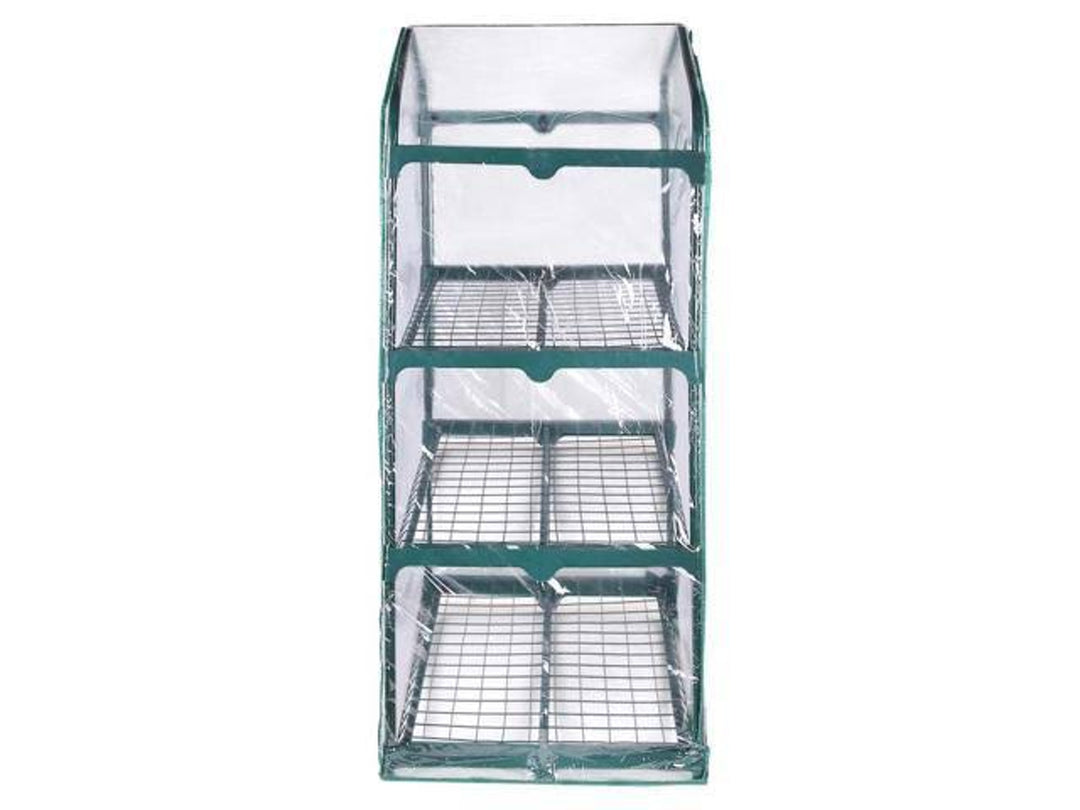 3 Tier Portable Rolling Greenhouse with Clear Cover
