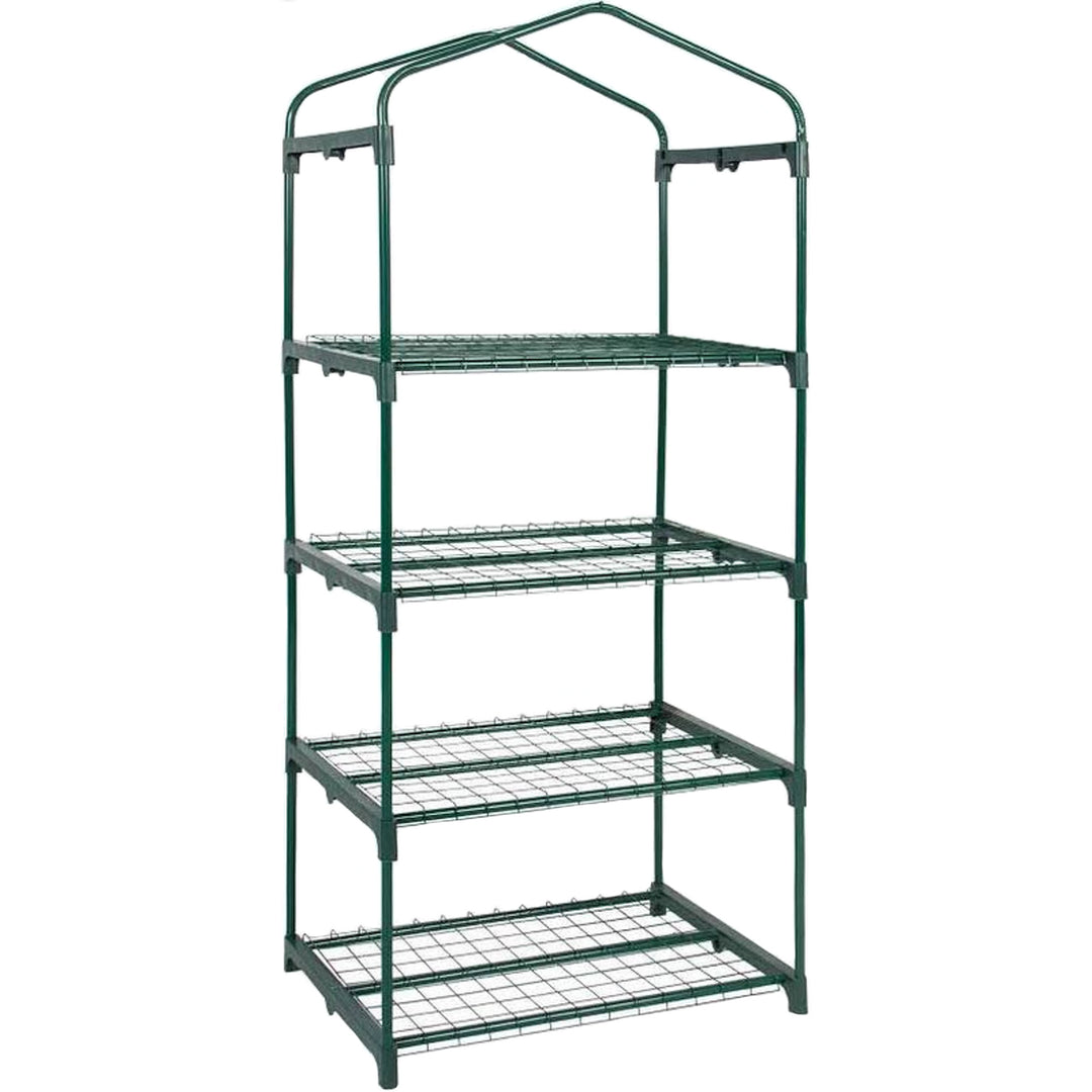 4 Tier Portable Rolling Greenhouse with Clear Cover