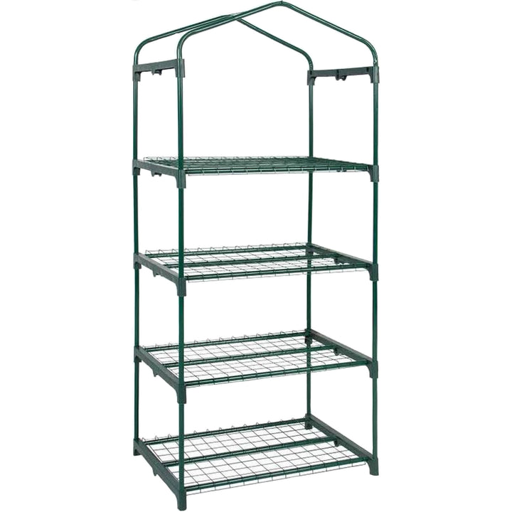 4 Tier Portable Rolling Greenhouse with Clear Cover