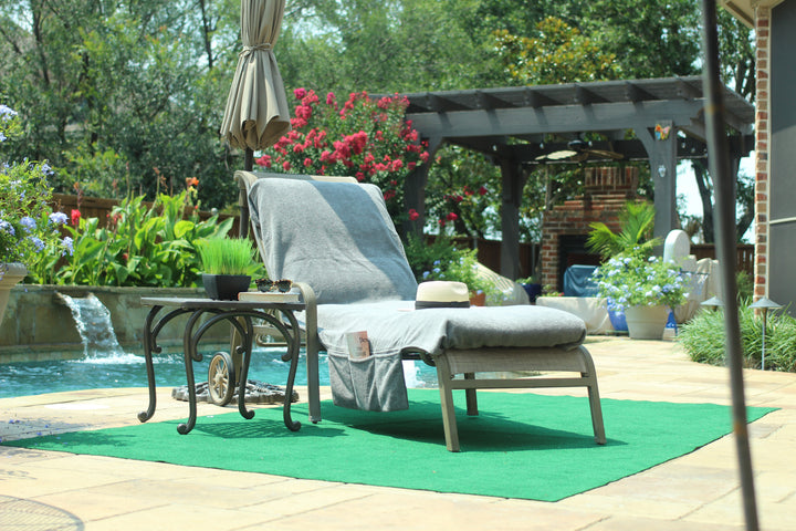 100% Premium Turkish Cotton Chaise Lounge Cover with Pockets - GreenLivingSupply-Store
