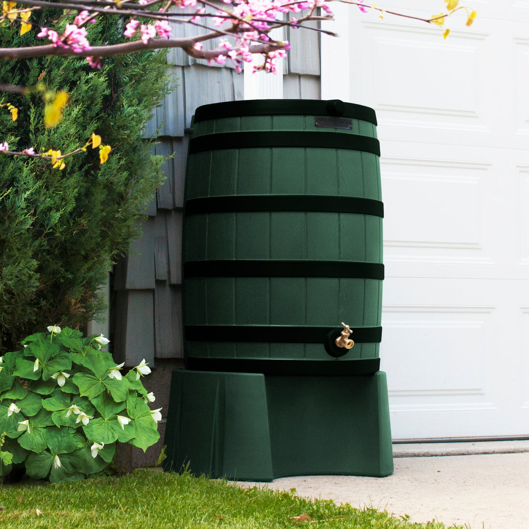 Rain Wizard 50 Gallon Rain Barrel with Darkened Ribs