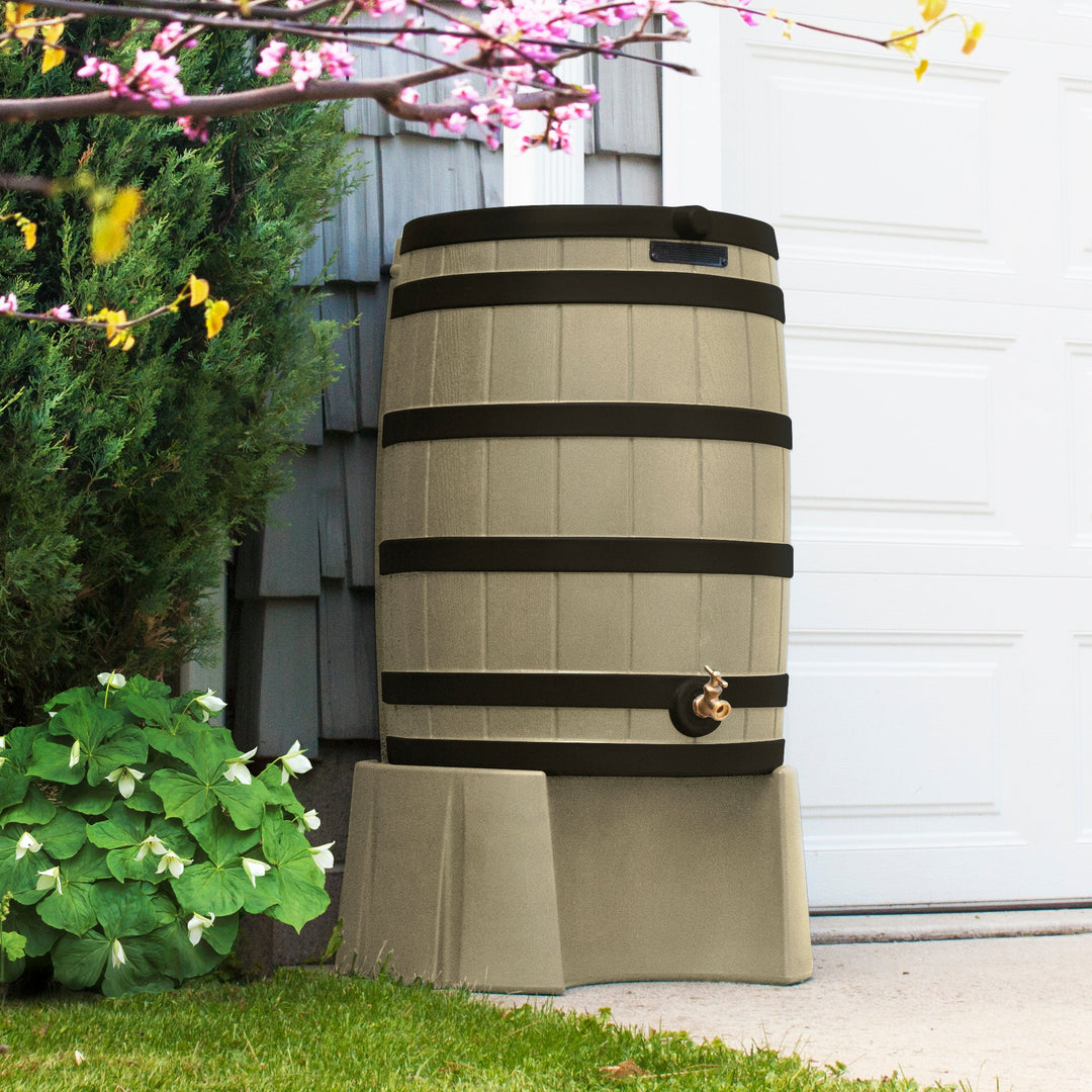 Rain Wizard 50 Gallon Rain Barrel with Darkened Ribs