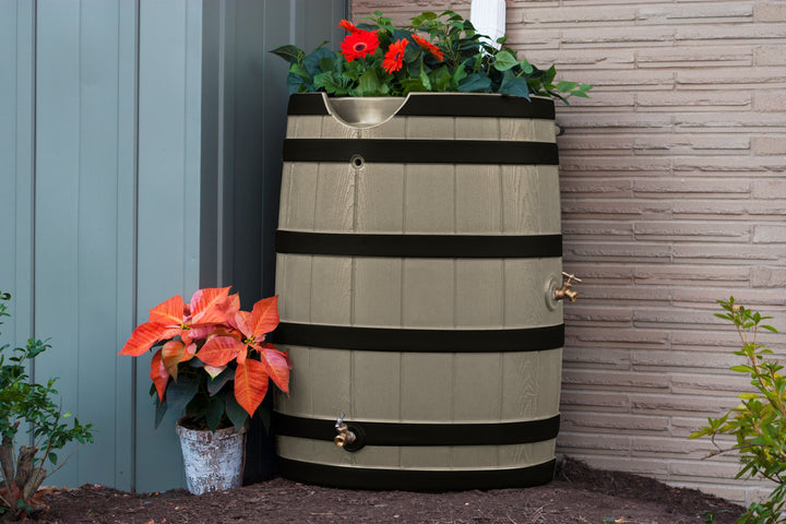 Rain Wizard 65 Gallon Rain Barrel with Darkened Ribs