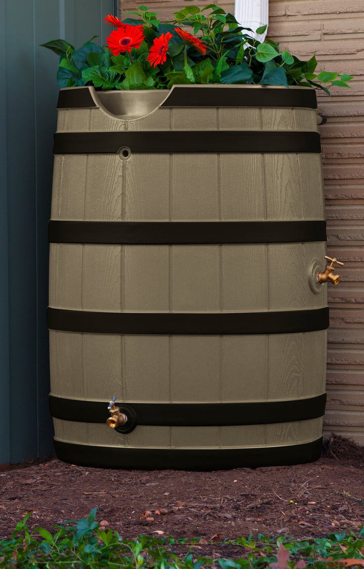 Rain Wizard 65 Gallon Rain Barrel with Darkened Ribs