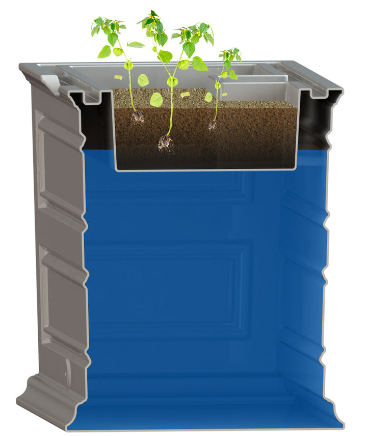 Savannah Elevated Garden Rain Saver -Cool Gray