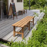 Veg Trug Aluminum Bench - (Natural Wood Effect) - 3 Sizes