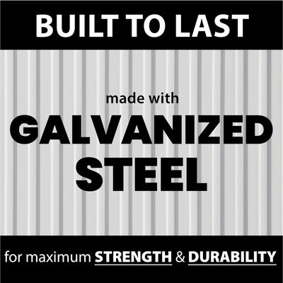 Hanover Galvanized Steel Raised Planter Bed with Legs 40"x12"x31" - White