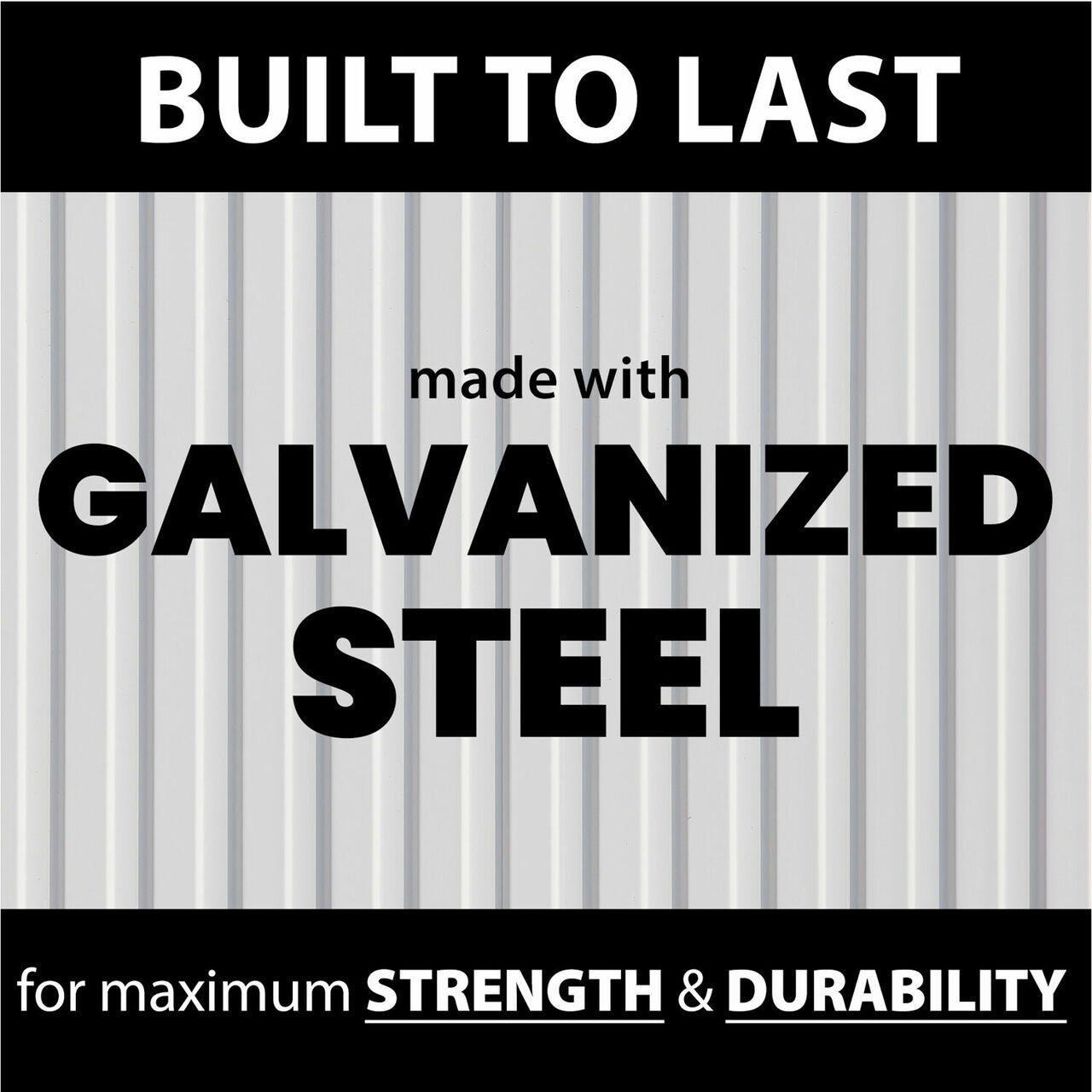 Hanover Galvanized Steel Raised Rectangle Garden Bed 4.9'x3.3'x2.5' with Border