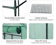 Medium Portable Walk In Greenhouse with Heavy Duty Opaque Cover