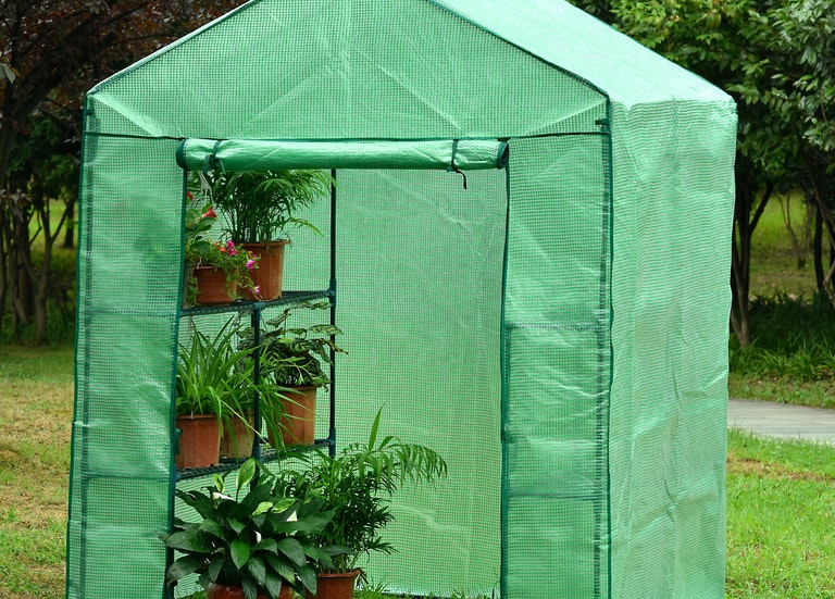 Large Portable Walk In Greenhouse with Heavy Duty Opaque Cover