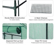 Large Portable Walk In Greenhouse with Heavy Duty Opaque Cover