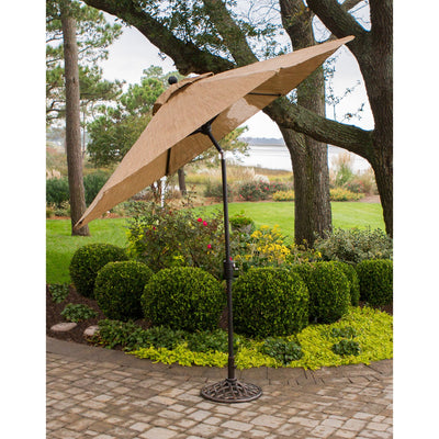 Hanover Monaco 9' Market Umbrella - Bronze/Tan - GreenLivingSupply-Store