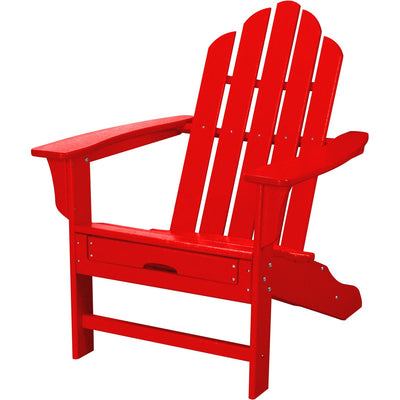 Hanover All-Weather Adirondack Chair w/ Attached Ottoman - Sunset Red - GreenLivingSupply-Store