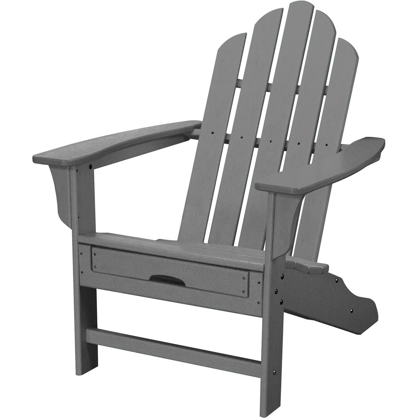 Hanover All-Weather Adirondack Chair w/ Attached Ottoman - Slate Gray - GreenLivingSupply-Store