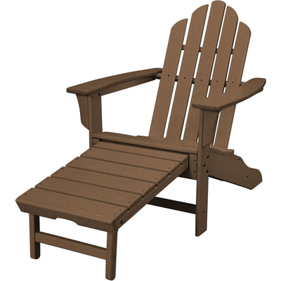 Hanover All-Weather Adirondack Chair w/ Attached Ottoman - Teak - GreenLivingSupply-Store