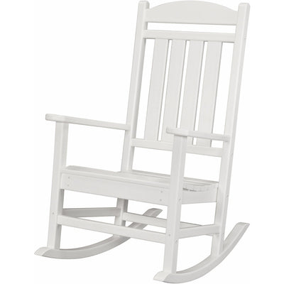 Hanover All-Weather Porch Rocker Set: 2 Porch Rockers and Side Table - White - GreenLivingSupply-Store