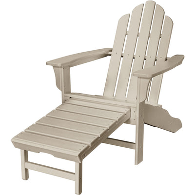 Hanover All-Weather Adirondack Chair w/ Attached Ottoman - Sand - GreenLivingSupply-Store