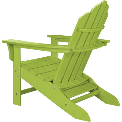 Hanover All-Weather Adirondack Chair w/ Attached Ottoman - Lime - GreenLivingSupply-Store