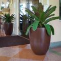 Jay Scotts Valencia Tapered Round Fiberglass Planter 15" Dia x 18" Tall