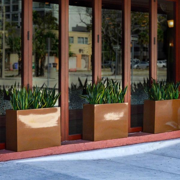 Jay Scotts Milano Long Rectangle Fiberglass Planter 24" L x 10" W x 24" H