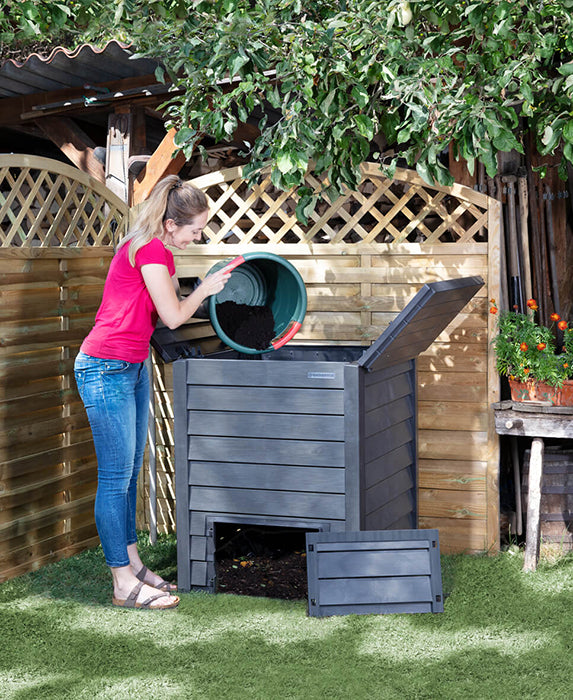 Thermo Wood composter 600 liter / 160 gal. with Soil Fence  Made in Germany