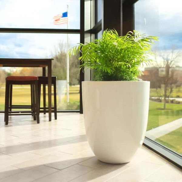 Jay Scotts Valencia Tapered Round Fiberglass Planter 15" Dia x 18" Tall